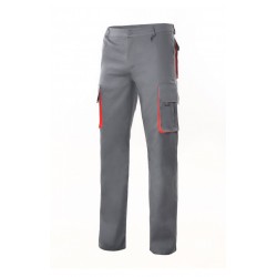 Pantalón bicolor multibolsillos con refuerzo de tejido Velilla 103004