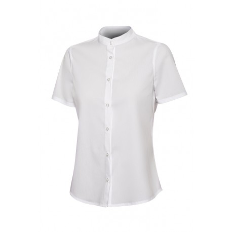 Camisa cuello tirilla stretch manga corta mujer Velilla 405014S