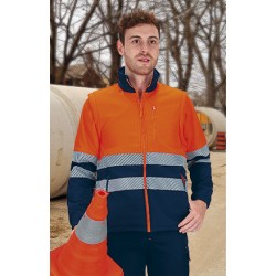 Chaqueta de Trabajo Softshell Bicolor Alta Visibilidad desmontable Valento WHEELO