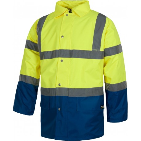 Parka con cremallera de nylon y alta visibilidad WorkTeam C3711