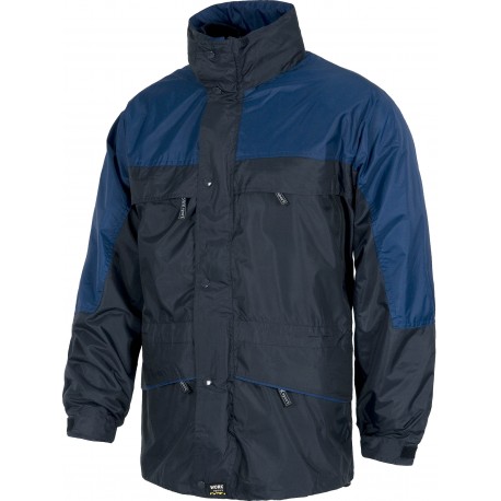 Parka de cremallera de nylon oculta y corchetes WorkTeam S1100